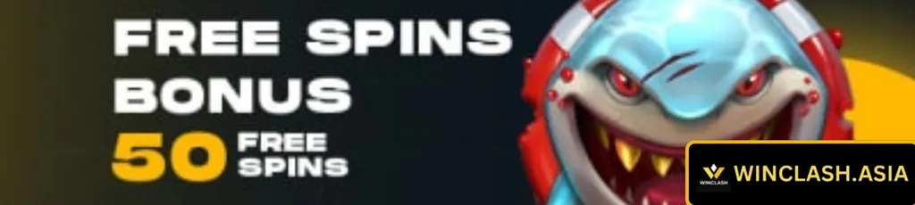 WINCLASH casino free spins bonus 50 spins